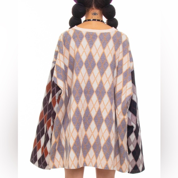 Tunnel Vision | NWT’s oversized argyle punk goth grunge dark academia sweater - Picture 3 of 10